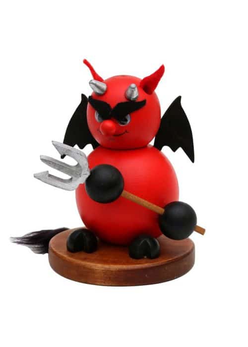 Räucherfigur "Teufel", rot/schwarz